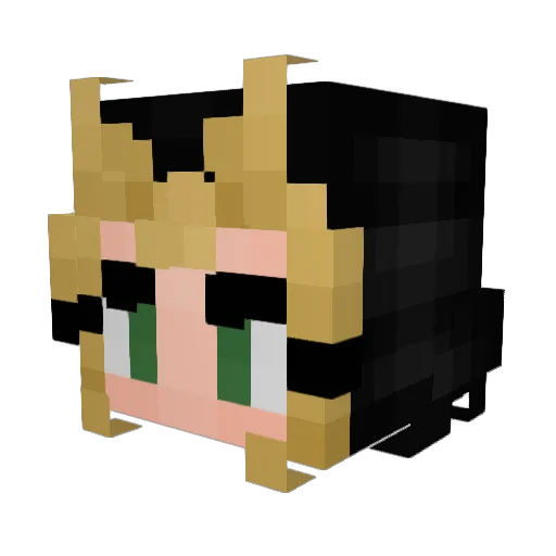 Sevrow Minecraft avatar head, 3D render