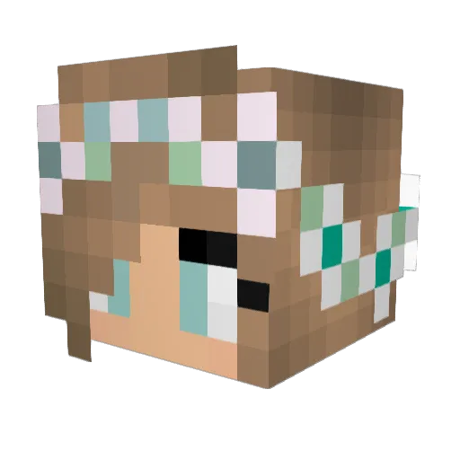 Sevvyn Minecraft avatar head, 3D render