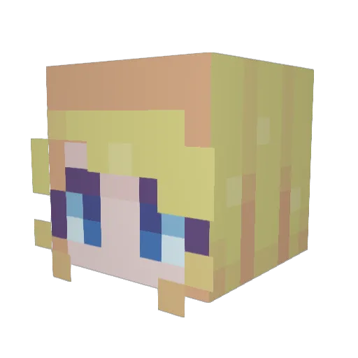 SewJelly Minecraft avatar head, 3D render