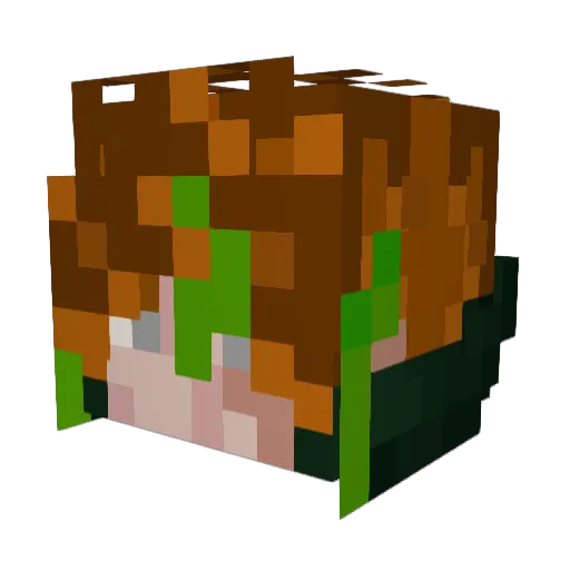 SewageRatto Minecraft avatar head, 3D render