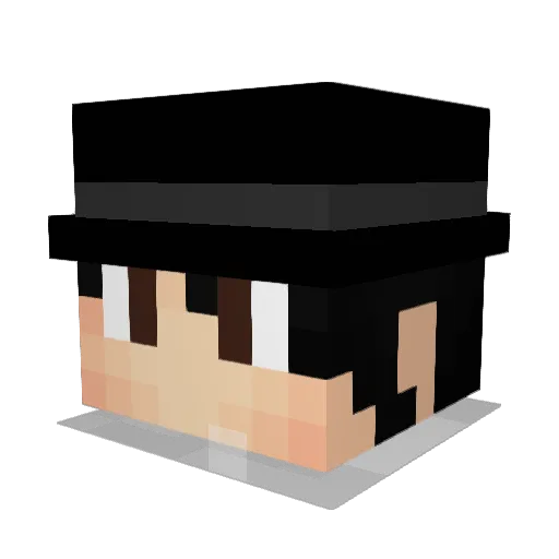 Sewever Minecraft avatar head, 3D render