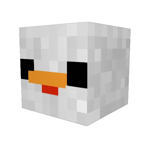 Sewla4x Minecraft avatar head, 3D render
