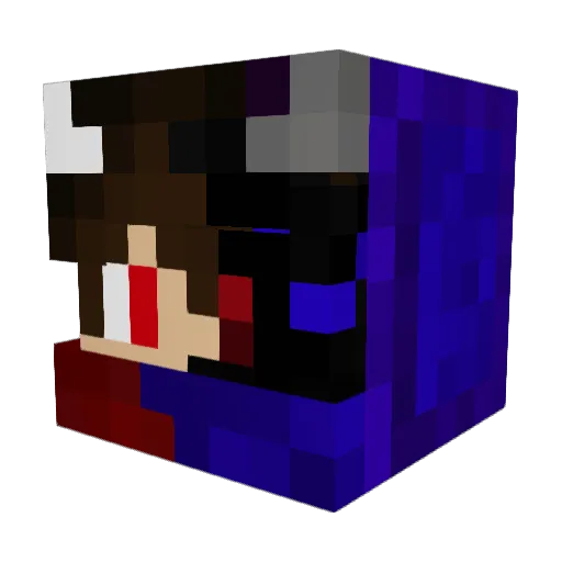 Sewoh Minecraft avatar head, 3D render
