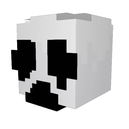 Sewpyy Minecraft avatar head, 3D render