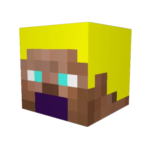 Sewshyy Minecraft avatar head, 3D render