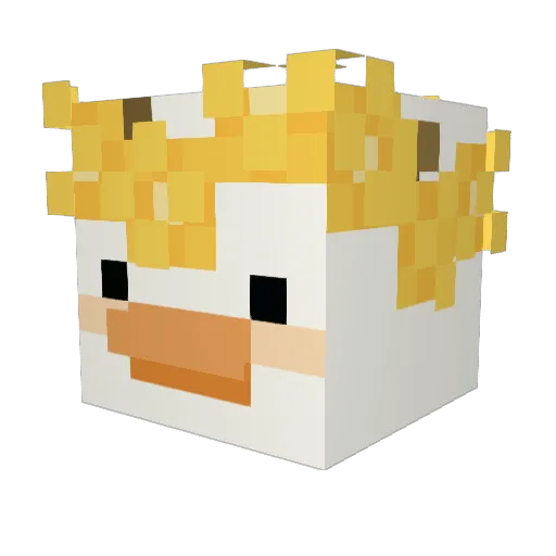 Sewuid Minecraft avatar head, 3D render