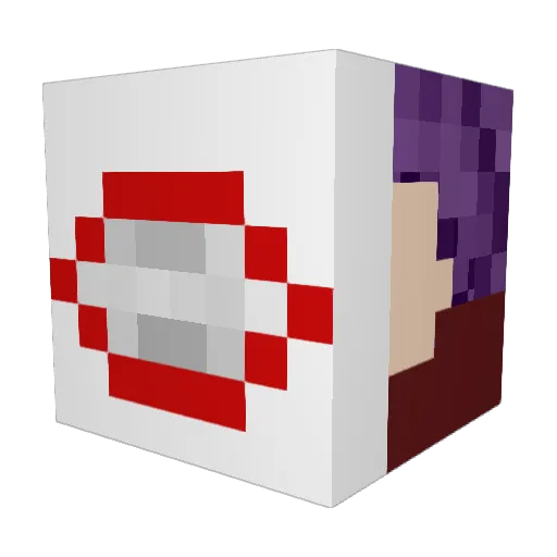 SexHamburger Minecraft avatar head, 3D render