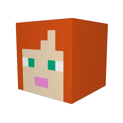 SexMach1ne Minecraft avatar head, 3D render