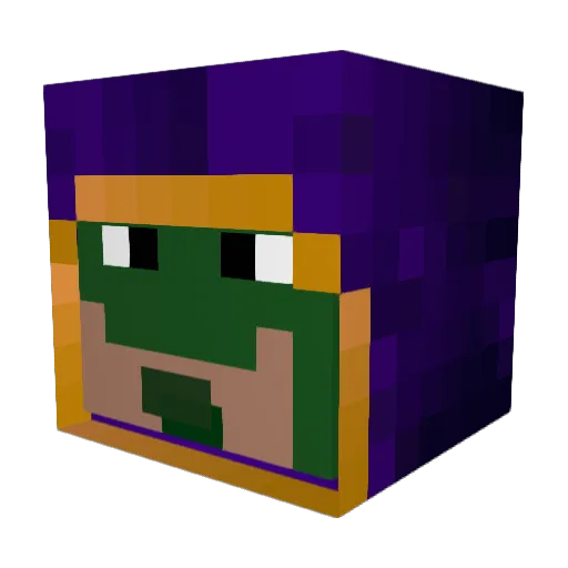 SexMan5 Minecraft avatar head, 3D render