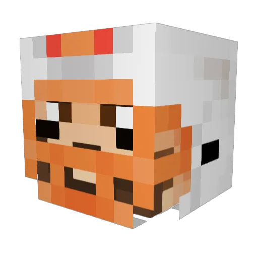 SexMonsterGamer Minecraft avatar head, 3D render