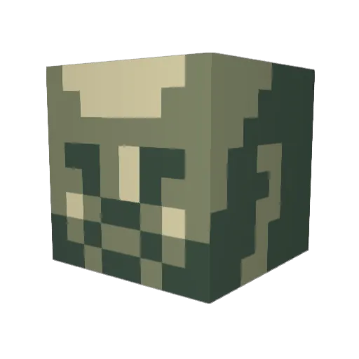 Sexagintillion Minecraft avatar head, 3D render
