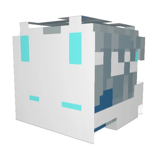 Sexfull Minecraft avatar head, 3D render