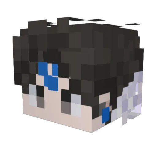 Sexgard Minecraft avatar head, 3D render