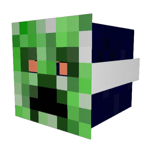 Sexlexia Minecraft avatar head, 3D render