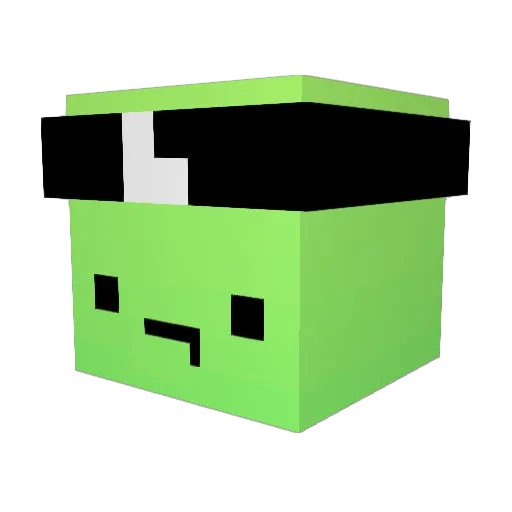Sextwon Minecraft avatar head, 3D render
