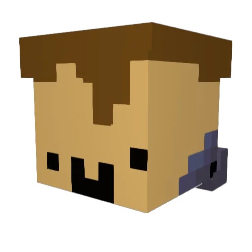 SexyDate Minecraft avatar head, 3D render