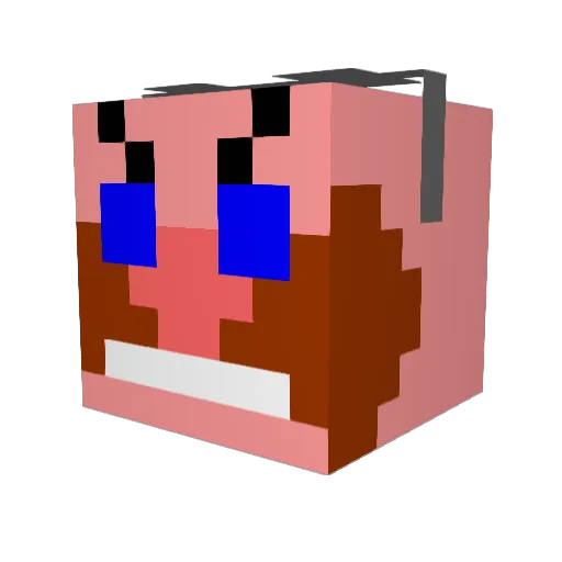 SexyHofi Minecraft avatar head, 3D render