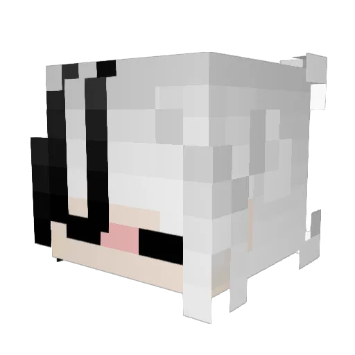 Sexygothboy Minecraft avatar head, 3D render