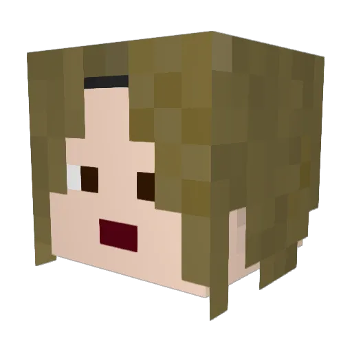 SeyG Minecraft avatar head, 3D render