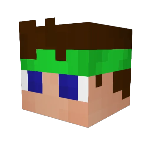 SeyKer Minecraft avatar head, 3D render