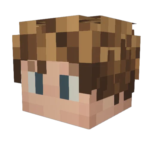 SeyZzCrackito Minecraft avatar head, 3D render