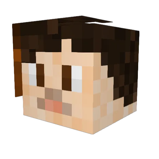 Seya01 Minecraft avatar head, 3D render