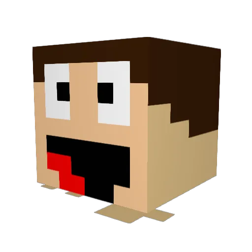 Seyb77 Minecraft avatar head, 3D render