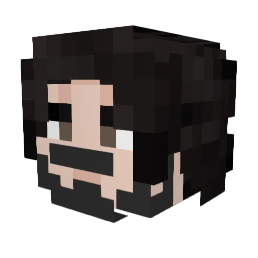Seydo4L Minecraft avatar head, 3D render