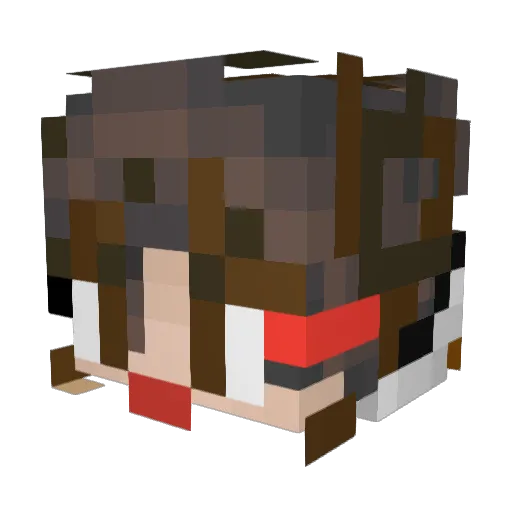 Seyfiboran Minecraft avatar head, 3D render
