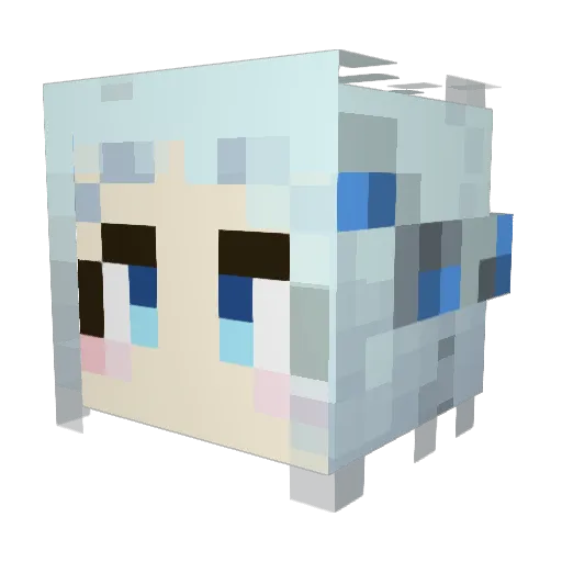 Seyiex Minecraft avatar head, 3D render
