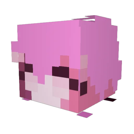 Seykas Minecraft avatar head, 3D render