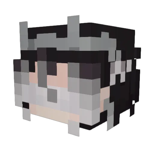 Seylunae Minecraft avatar head, 3D render