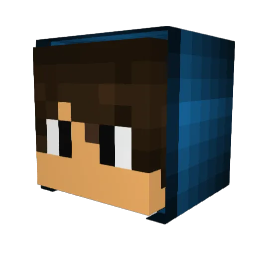Seymar100 Minecraft avatar head, 3D render