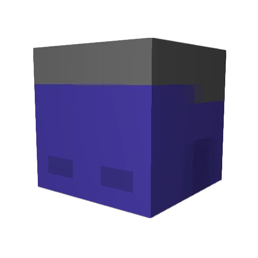 Seythi Minecraft avatar head, 3D render