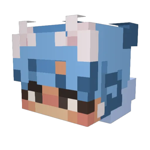 Seytrix Minecraft avatar head, 3D render