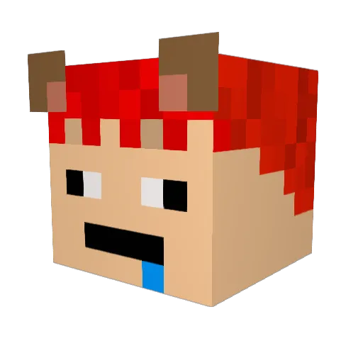 Seyu_02 Minecraft avatar head, 3D render