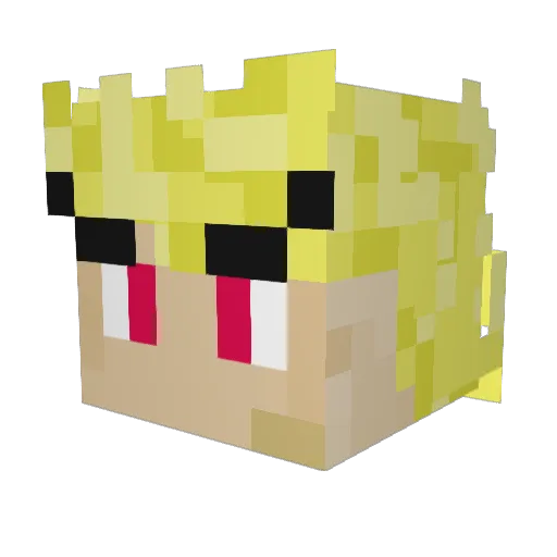 SeyzYT Minecraft avatar head, 3D render