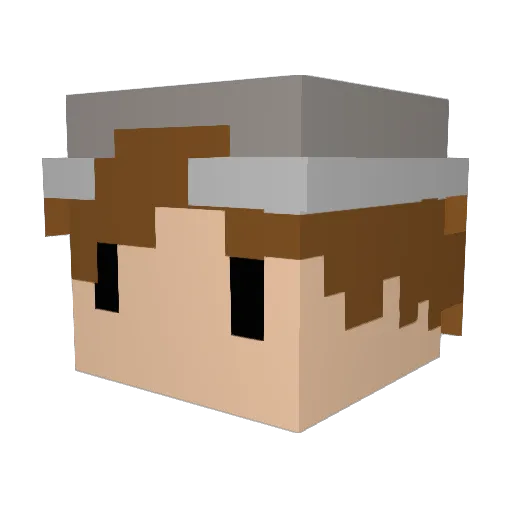 Sezank Minecraft avatar head, 3D render