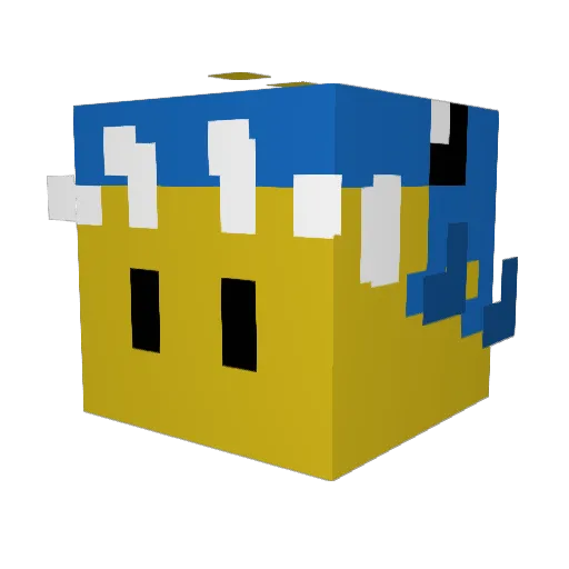 Sezap Minecraft avatar head, 3D render