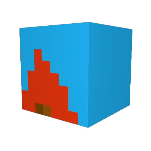Sfbb Minecraft avatar head, 3D render