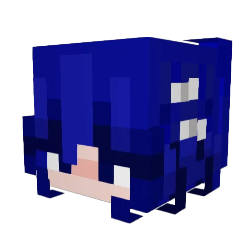 Sfortunaa Minecraft avatar head, 3D render