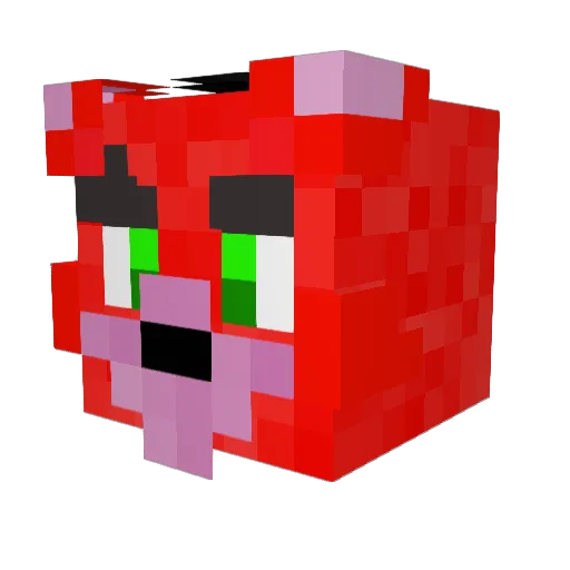 Sfox82 Minecraft avatar head, 3D render