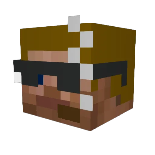 Sfste08 Minecraft avatar head, 3D render