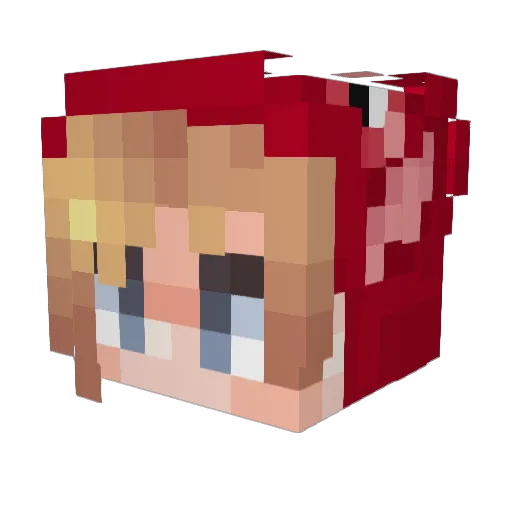 Sfyri Minecraft avatar head, 3D render