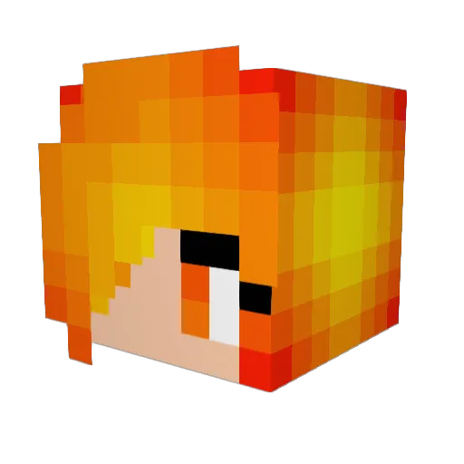 SgRI_Phoenix Minecraft avatar head, 3D render