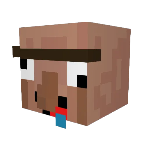 Sgaburro Minecraft avatar head, 3D render