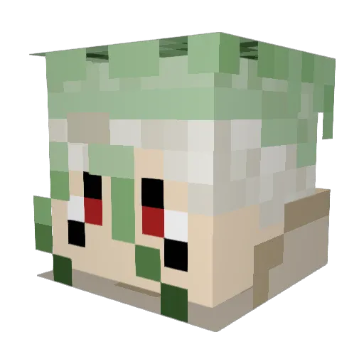 SgnrNecron Minecraft avatar head, 3D render