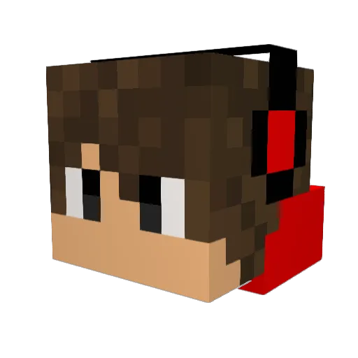 Sgrilla Minecraft avatar head, 3D render