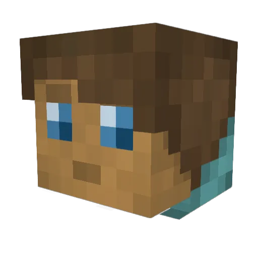 SgtAnderson Minecraft avatar head, 3D render