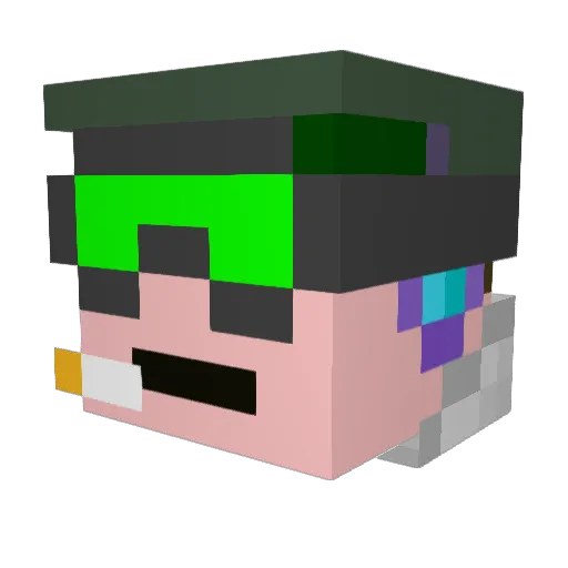 SgtChipo Minecraft avatar head, 3D render